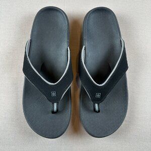 Spenco Yumi Men’s Orthotic Flip Flop Sandals – Black – Size 11